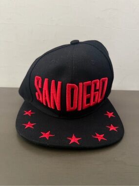 Black and Red San Diego SnapBack Hat